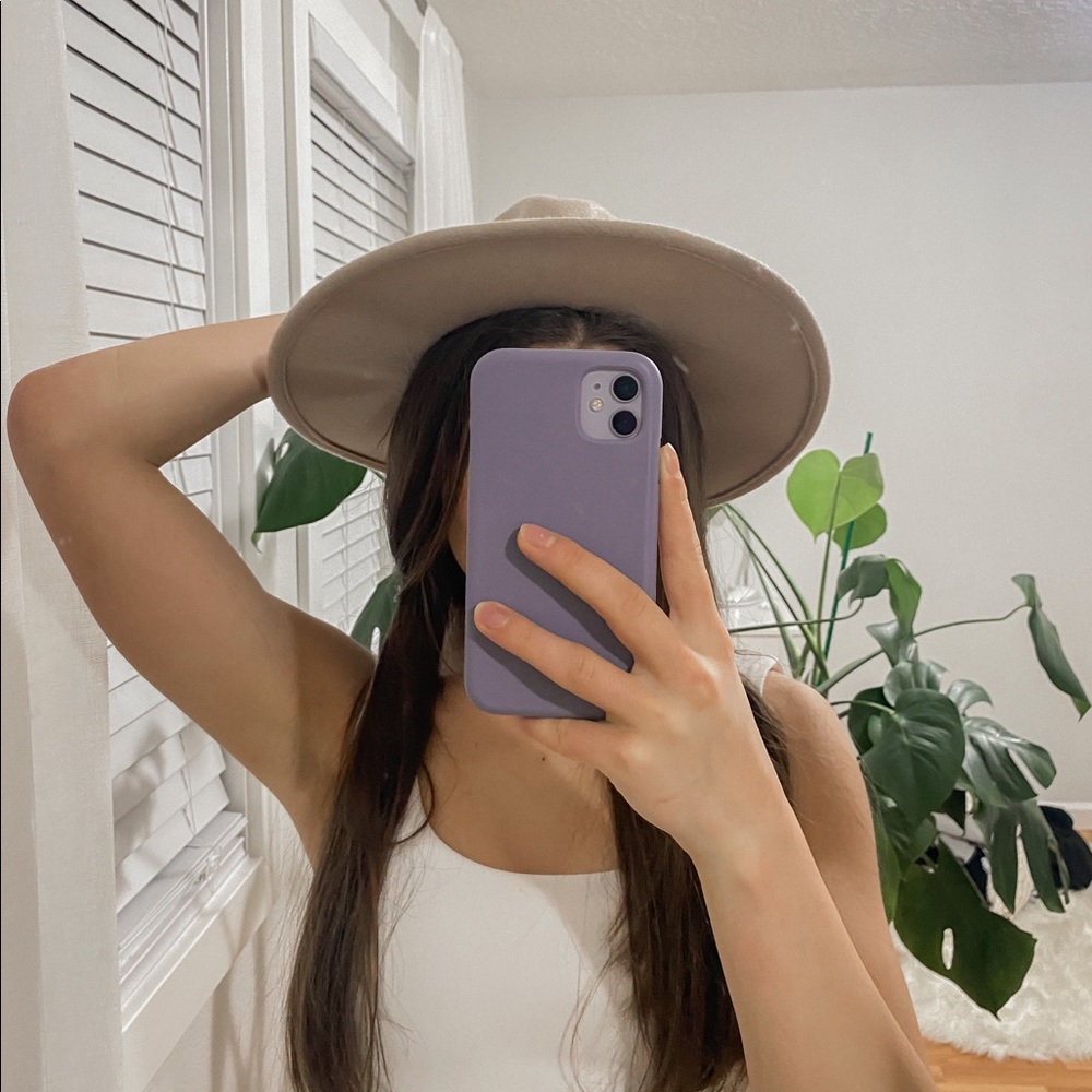 Wide Brim Tan Fedora
